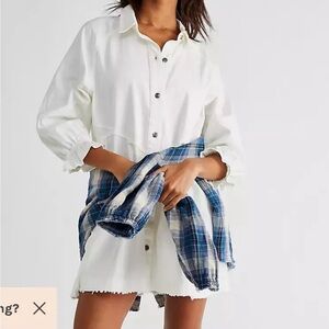 White Button-Up Shirt Dress